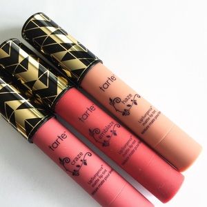Tarte Matte Lip Tint in Craze, Haze, and Emblaze